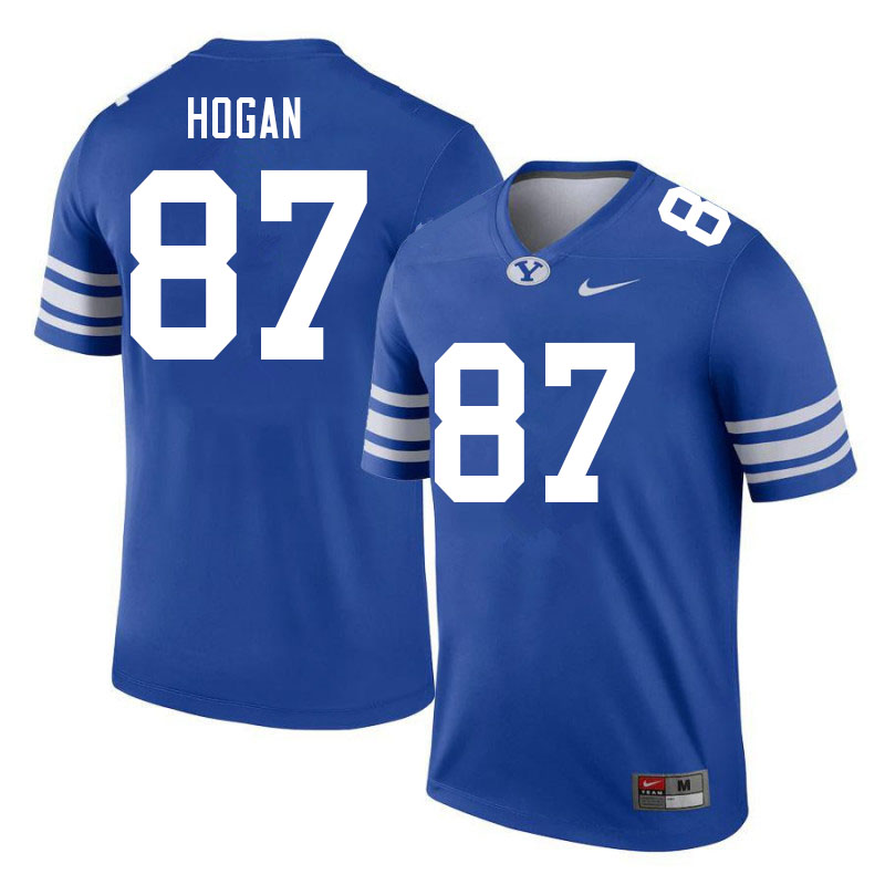 Men #87 Britton Hogan BYU Cougars College Football Jerseys Sale-Royal